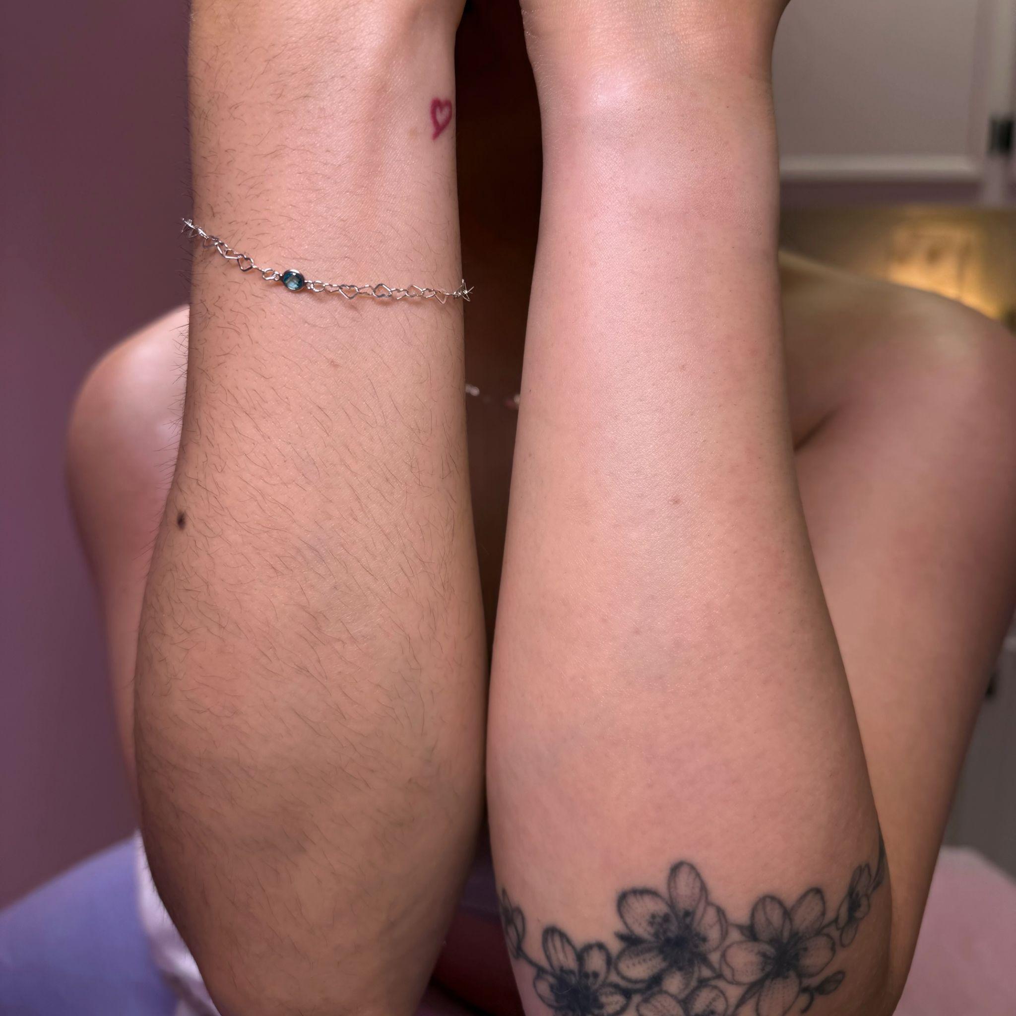 Arm waxing before and after comparison